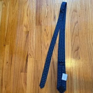 Navy Blue Patterned Tie